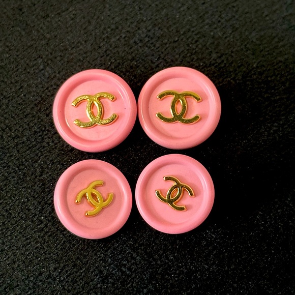 Pink Chanel Buttons - Picture 1 of 2